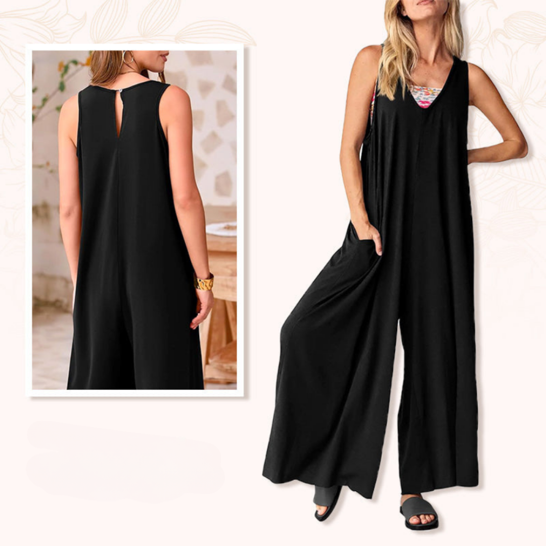 Juliet - unser klassischer Jumpsuit mit V-Ausschnitt