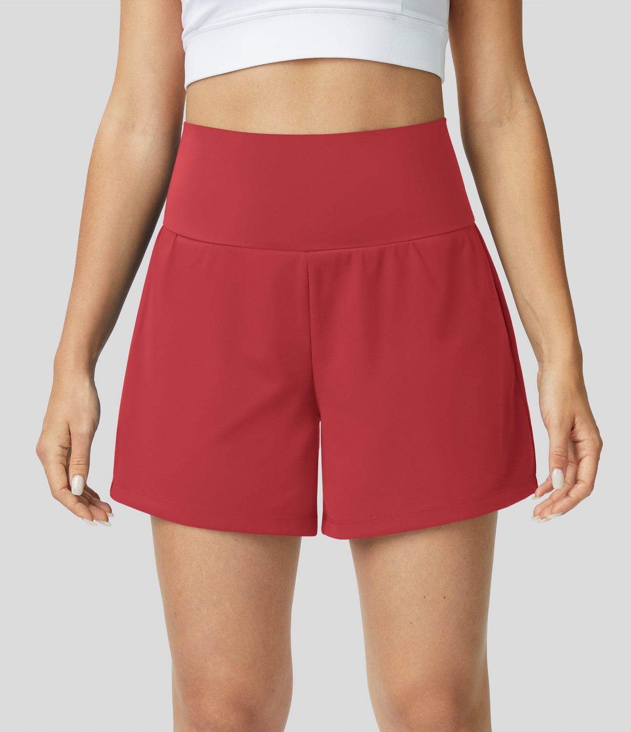 Hilara | 2-in-1 Yoga-Shorts mit hoher Taille, Gesäßtasche und Seitentasche