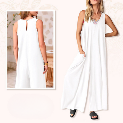 Juliet - unser klassischer Jumpsuit mit V-Ausschnitt