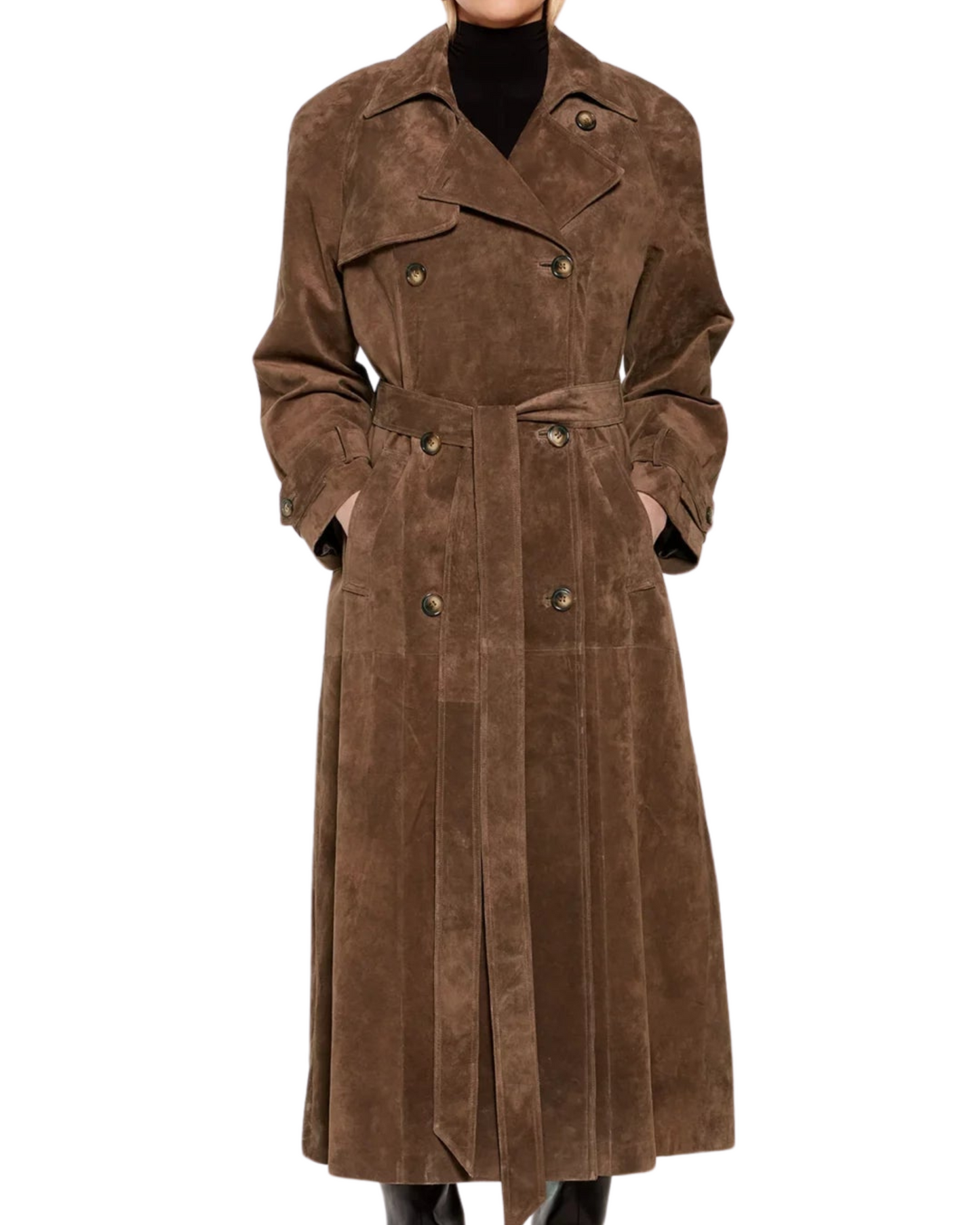 Sophie – Eleganter Trenchcoat aus Wildleder