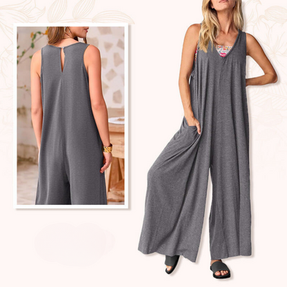 Juliet - unser klassischer Jumpsuit mit V-Ausschnitt