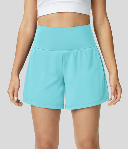 Hilara | 2-in-1 Yoga-Shorts mit hoher Taille, Gesäßtasche und Seitentasche