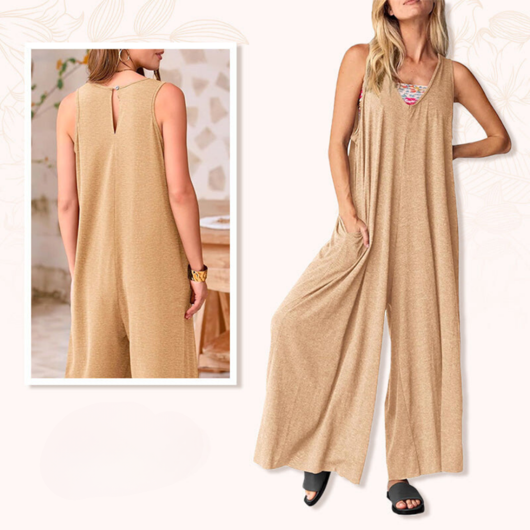 Juliet - unser klassischer Jumpsuit mit V-Ausschnitt