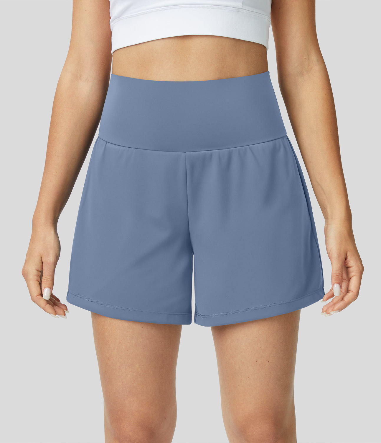 Hilara | 2-in-1 Yoga-Shorts mit hoher Taille, Gesäßtasche und Seitentasche