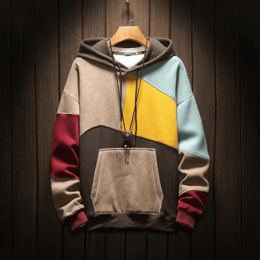 Levin – Bunter Hoodie mit einzigartigem Patchwork-Design