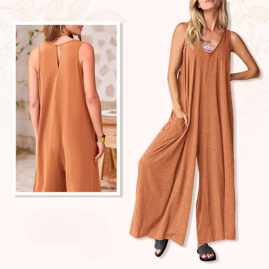 Juliet - unser klassischer Jumpsuit mit V-Ausschnitt