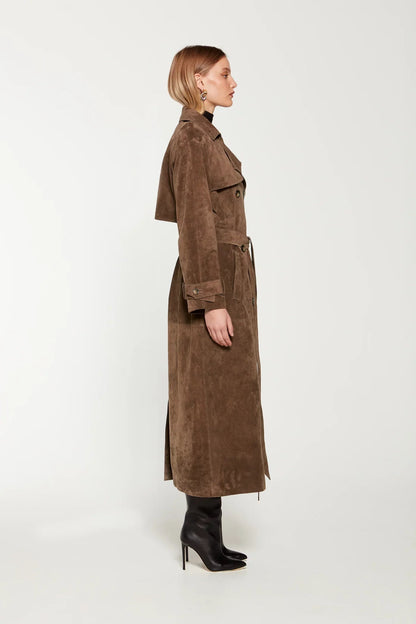 Sophie – Eleganter Trenchcoat aus Wildleder