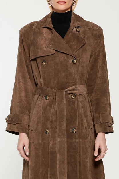 Sophie – Eleganter Trenchcoat aus Wildleder