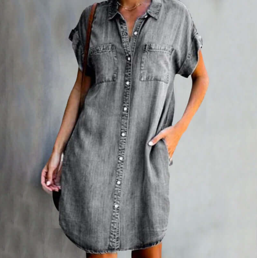 Vanna | Damen Sommerkleid im Jeans-Stil