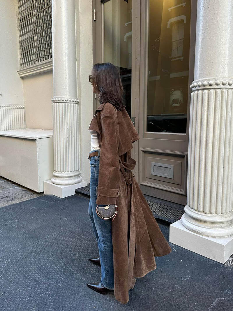 Sophie – Eleganter Trenchcoat aus Wildleder