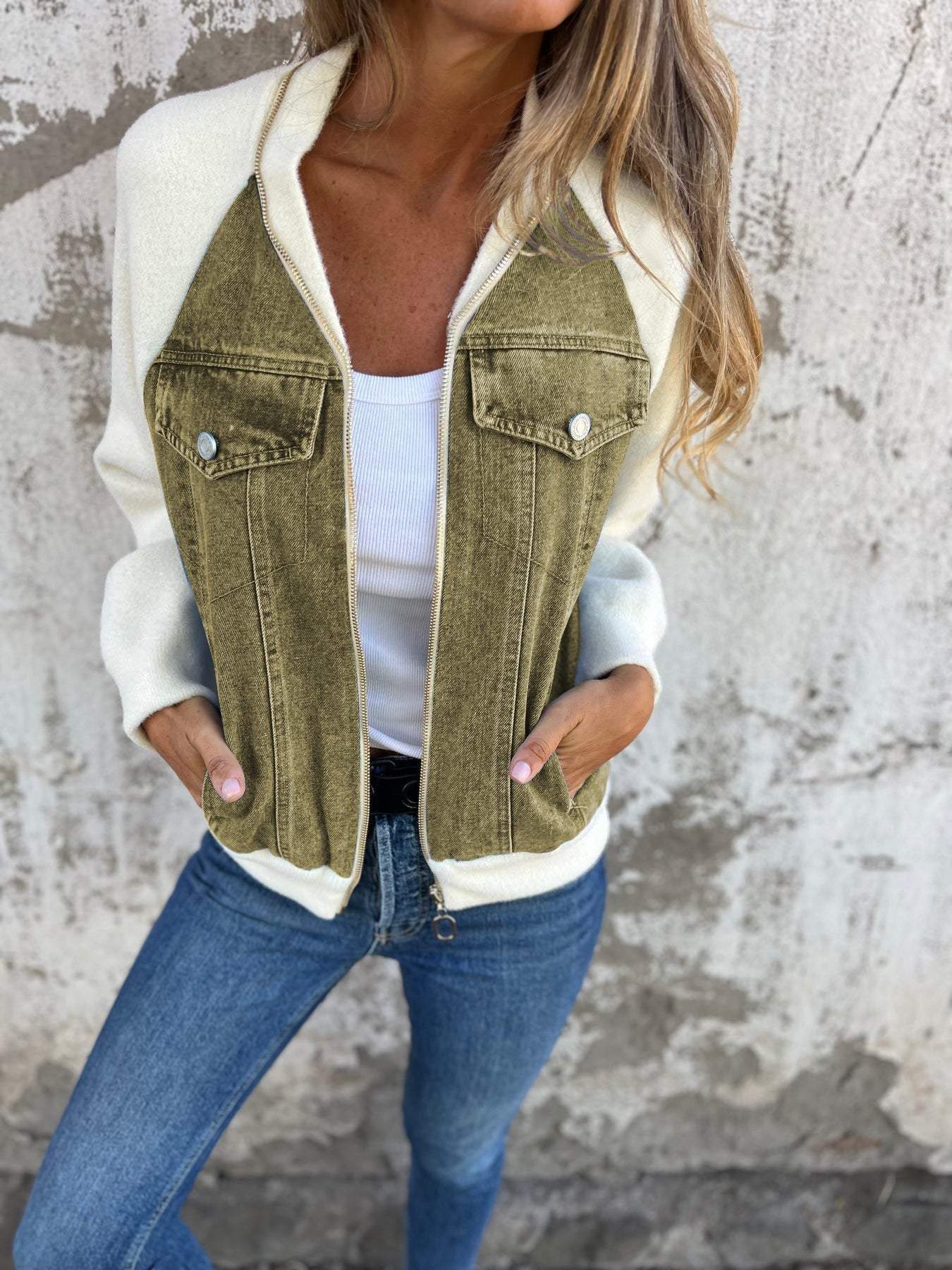 Oliva - Moderne Jacke mit Denim