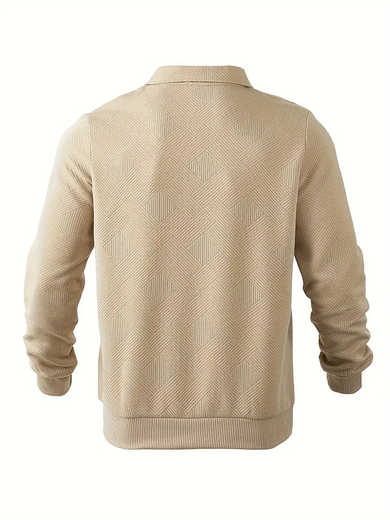 Niklas – Stilvoller Pullover mit Halbzip und Strukturmuster