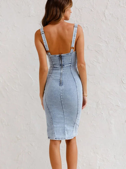 Mirabella - Denim-Kleid mit verstellbaren Trägern