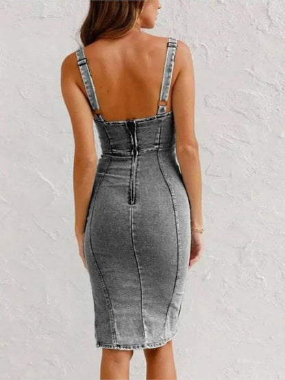 Mirabella - Denim-Kleid mit verstellbaren Trägern