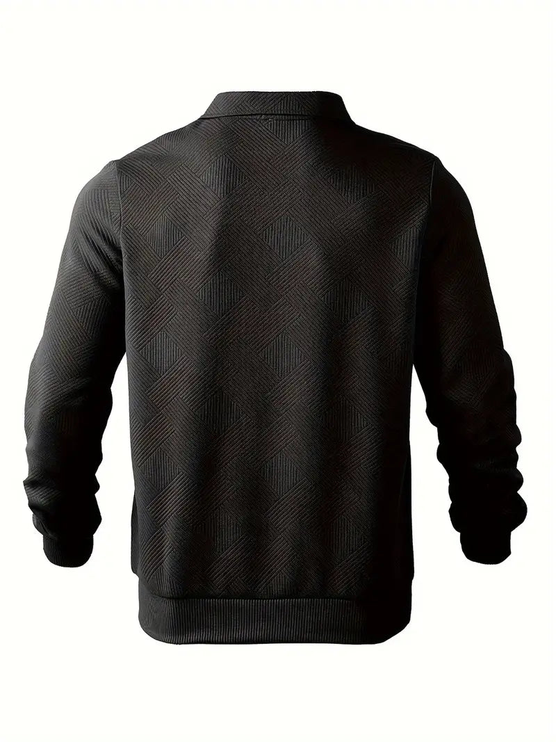 Niklas – Stilvoller Pullover mit Halbzip und Strukturmuster